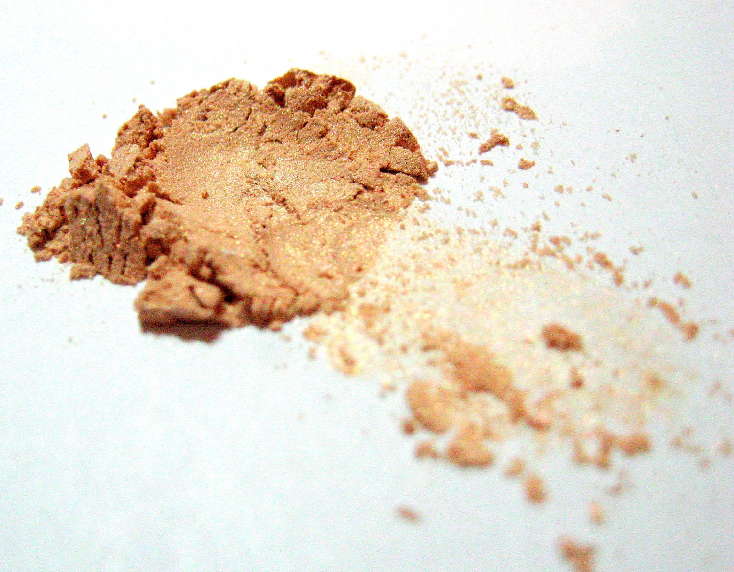 Mineral Eye Shadow or Highlighter in NUDE ROSES Home and Garden nude with rose pink shimmer vegan eye color