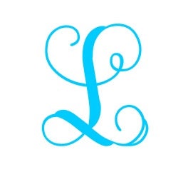 1" Vinyl Initial/Letter Decal