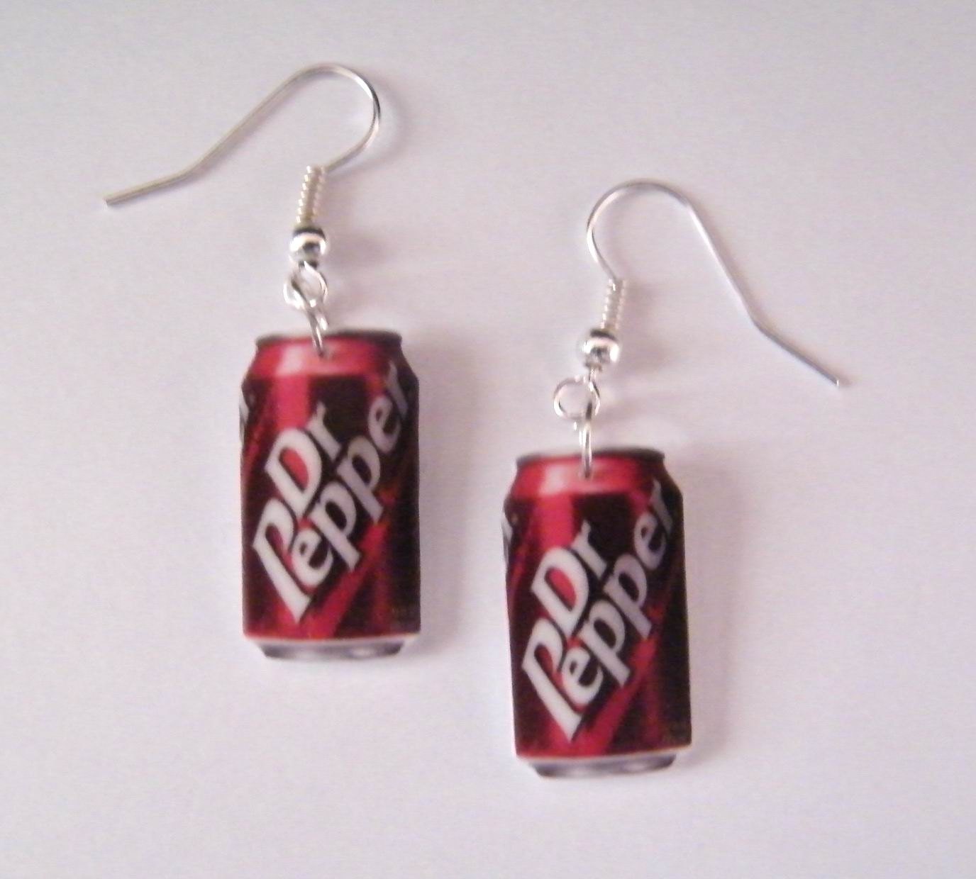 Dr Pepper Can Earrings
