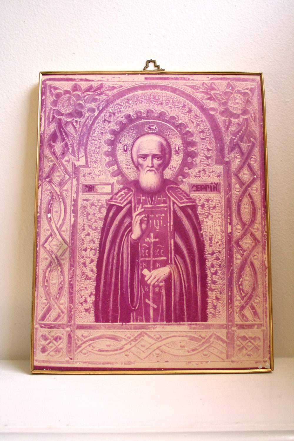 St. Sergius of Radonezh Russian Orthodox Icon on Wood