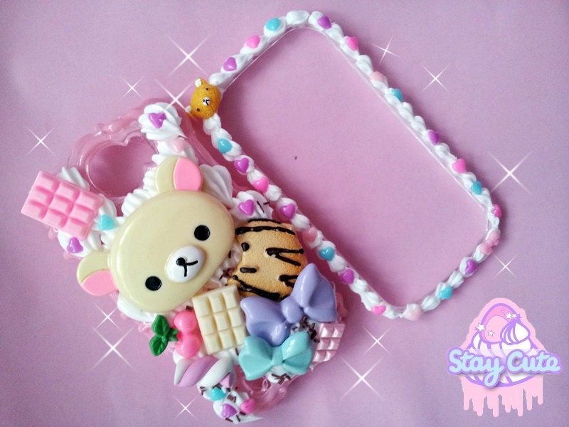 CUSTOM MADE - Including whipped cream front - decoden case for iPhone 4/5, Samsung, HTC, Android