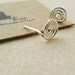 Small sterling silver swirl round wire stud earrings