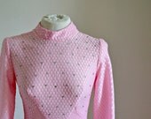 Vintage Pink Dress- Maxi 1960s Evening Dress (small size) // "Angel Dress" from Lesley's Girls Vintage