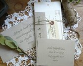 Custom Rustic Country Wedding Pocketfold Invitation Deposit