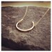 14K Gold Filled Handmade Horseshoe Necklace - Good Luck Necklace - Hammered - All 14K Gold Filled