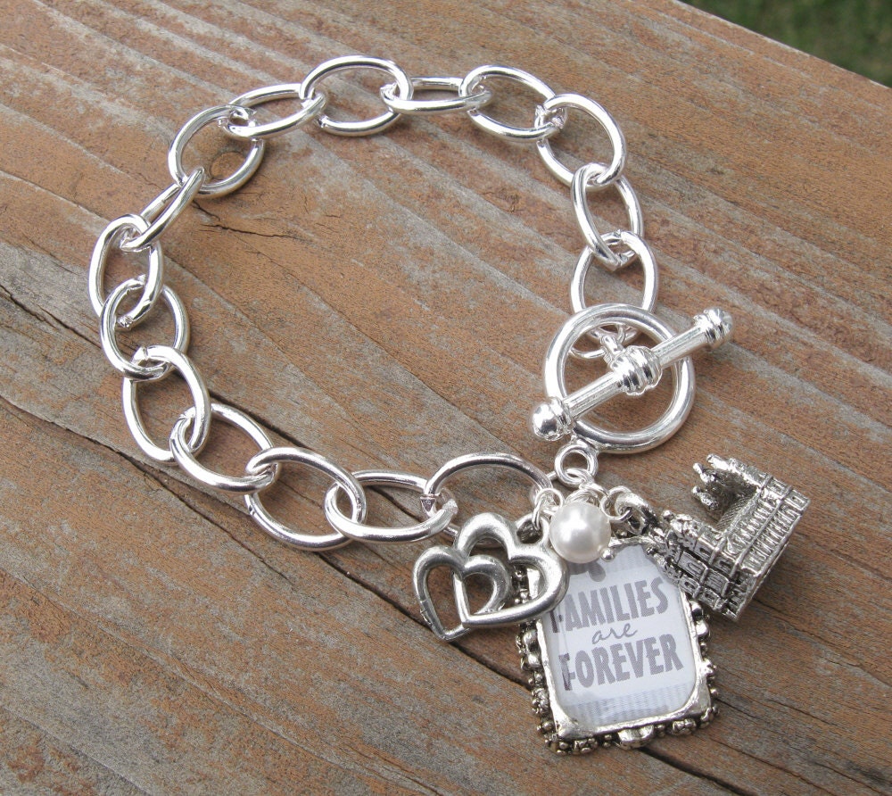 Families are Forever Large Link Chain Bracelet - LDS - PrincessCameos