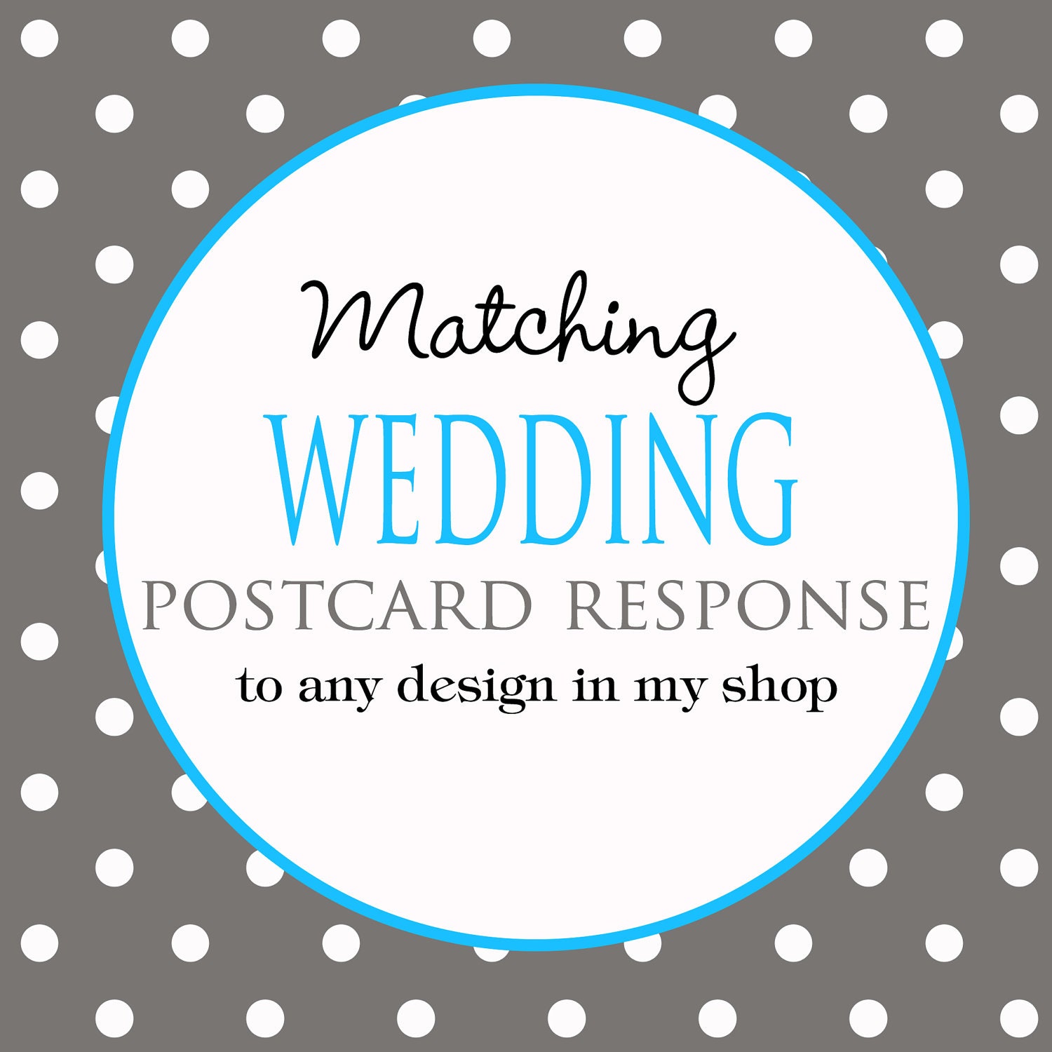 Wedding invitation postcard response made to match printable,digital Il_170x135