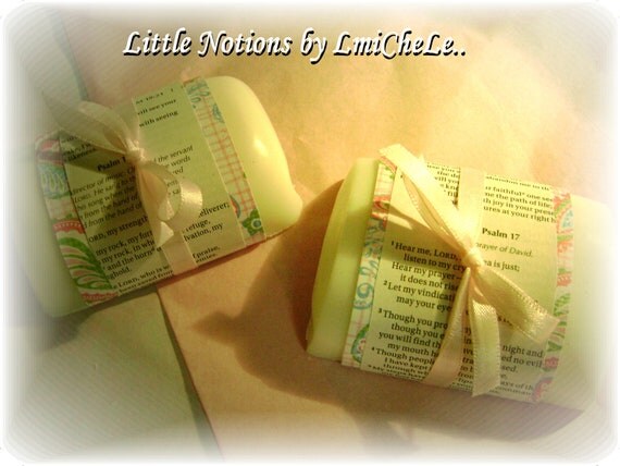 Set of 2 Handmade Bar Soap Bible Verse by LittleBlessingsFaith