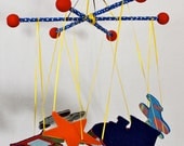 Baby Crib Mobile - 5 Star Nursery Mobile for Boys - Unique Crib Mobile - Train Mobile - Boy Star Mobile - Dog Crib Mobile