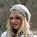 White And Gray Slouchy Hat -100% Eco Friendly Uruguayan Merino Wool Super Soft