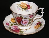 Royal Albert Teacup and Saucer Rose Bouquet circa 1970-
