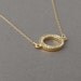 Gold Crystal Double Circle Eternity Necklace