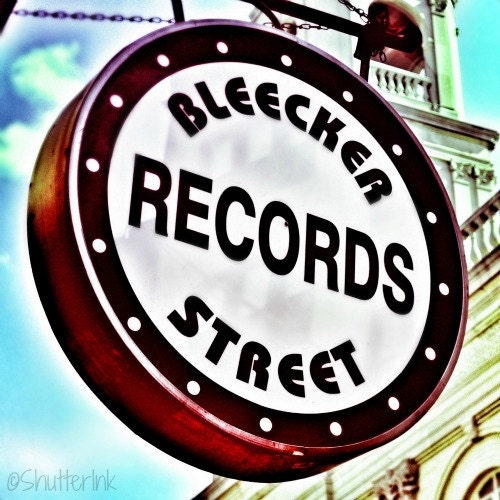 Bleeker Street Records - New York Print Music Records Wall Art Photograph Photo - 8x8