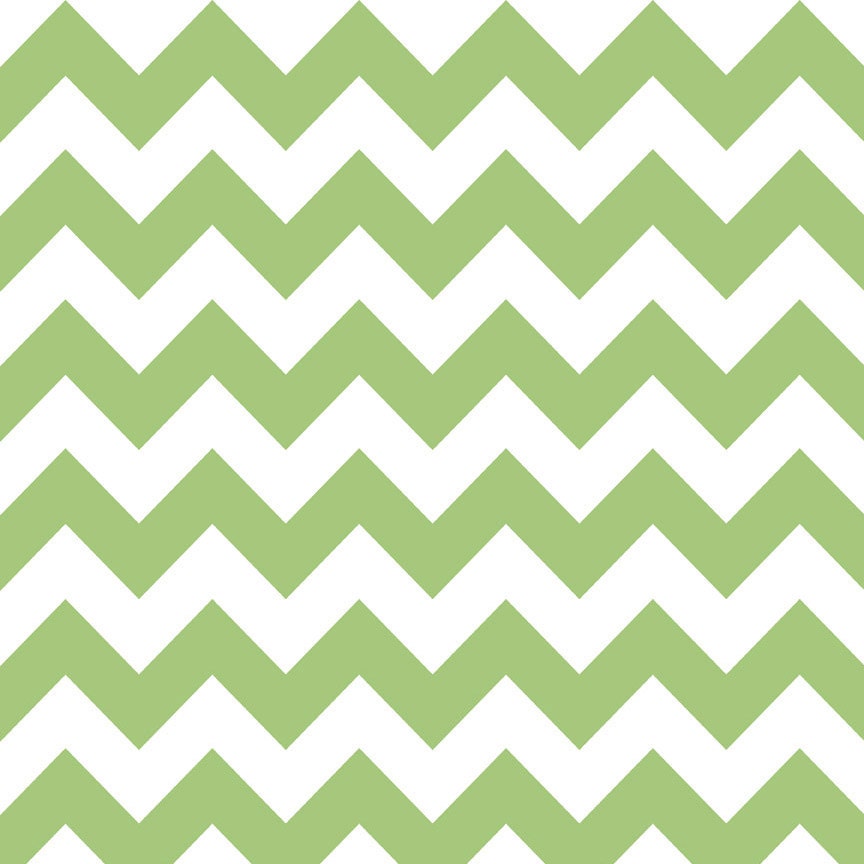 Cotton Fabric CHEVRON/ Riley Blake - Medium  Green Chevron