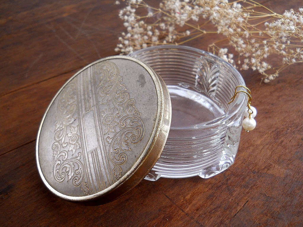 Vintage Vanity Jewelry Jar, 1930's