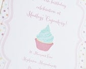 CUPCAKE PRINTABLE Birthday Party INVITATION Cupcakery Il_170x135