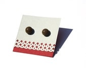Eco-Friendly, Hypo-Allergenic Glass Earrings, Chocolate Brown Recycled Glass Studs