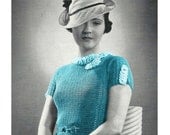 1930s Maggy Rouff Two Piece Crochet Dress - Crochet pattern PDF 2181