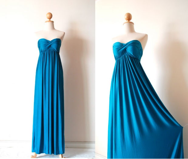 Elegant Teal Evening Dress
