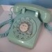 turquoise rotary phone by Western Electric