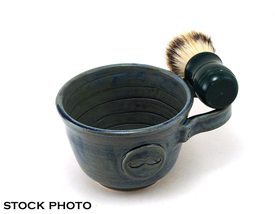 Shaving Mug, Shaving Bowl with a Mustache, Blue Shave Mug, Shave Cup,  Shave Bowl, Great Gift for Men, Father's Day Gift by MiriHardyPottery