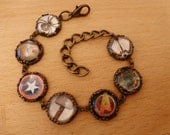 Avengers cameo bracelet, Hulk, Iron Man, Thor, Black widow, Hawkeye, Captain Americas shield, Avengers Logo