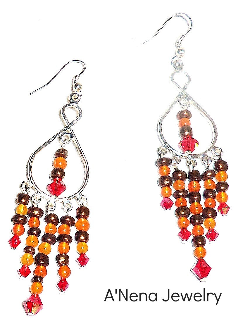 Earrings  Quartzite, & Swarovski Crystal " You Are Stronger"