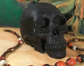 BLACK Skull Beeswax Skull Candle