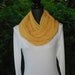 Infinity Eternity Cowl Neck Warmer Scarf Sunshine Yellow Cluster Crochet READY TO SHIP