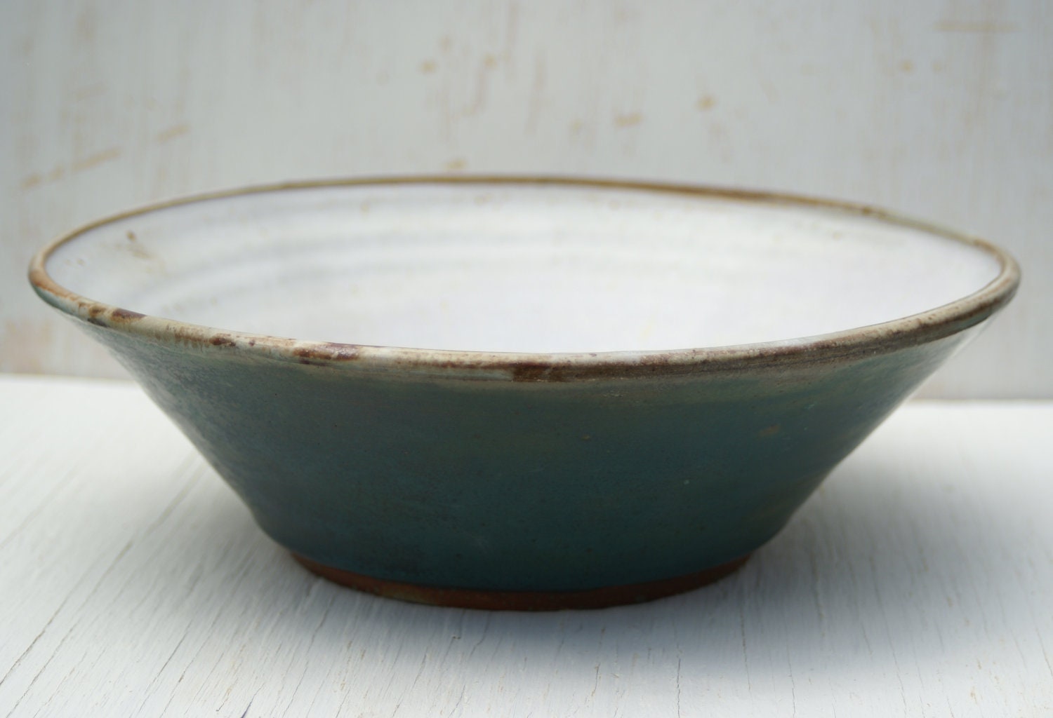 Pottery Serving Bowl Salad Bowl Pasta Bowl Handmade Wheel-Thrown Stoneware by Curly Girlie Pottery