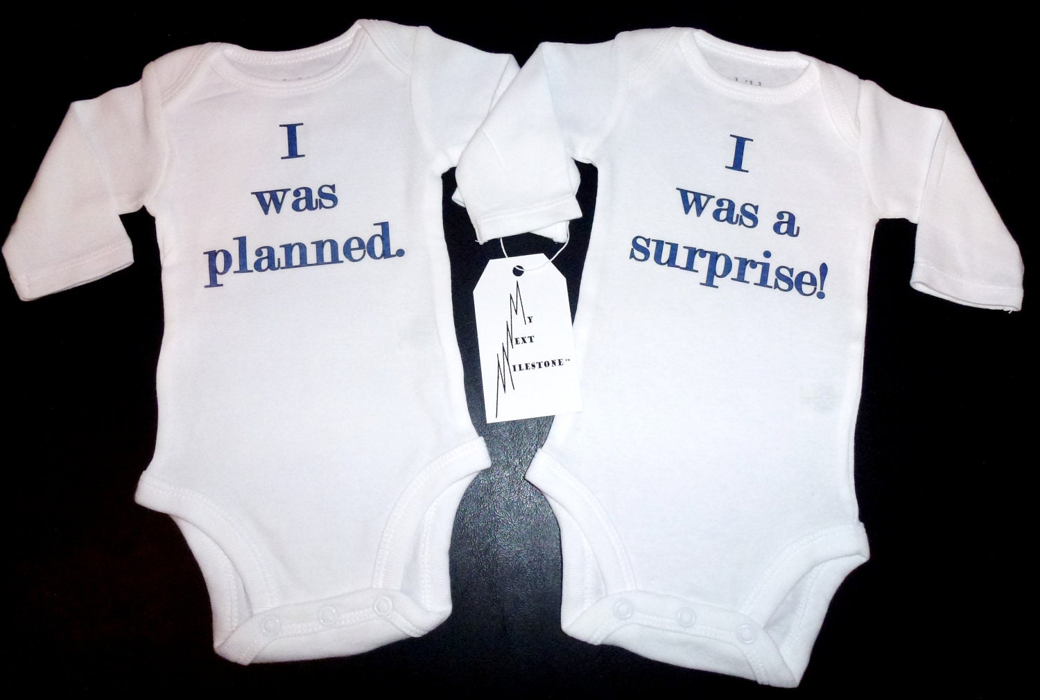 Twins - I Was Planned I Was a Surprise Onesie Set Boys Infant Baby