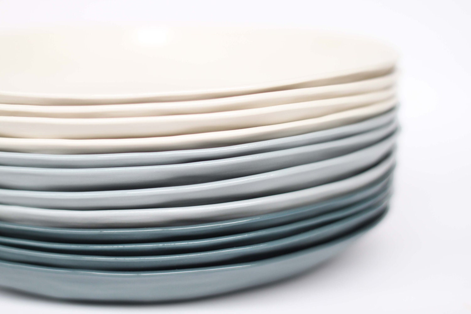 organic entree plate - porcelain (milk colour)