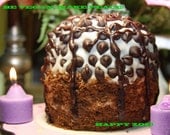 Vegan Mini Celebrity Chocolate cake and Vanilla suprise, Natural and Healthy ingredients,Love,Birthday,Wedding.