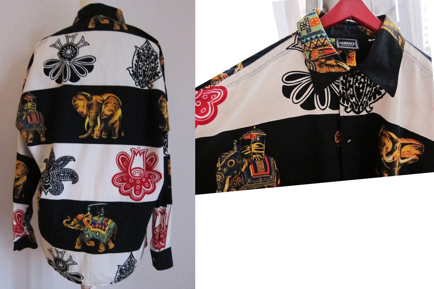 Reserved GIANNI VERSACE Vintage Shirt /Trip to India