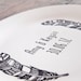 Personalized Wedding Plate - Hand Illustrated feathers and name personalization