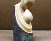 SALE Handmade Carved Wood Kissing Couple Statue/Figure 4.75"