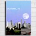city skyline north carolina print charlotte art poster 11x17