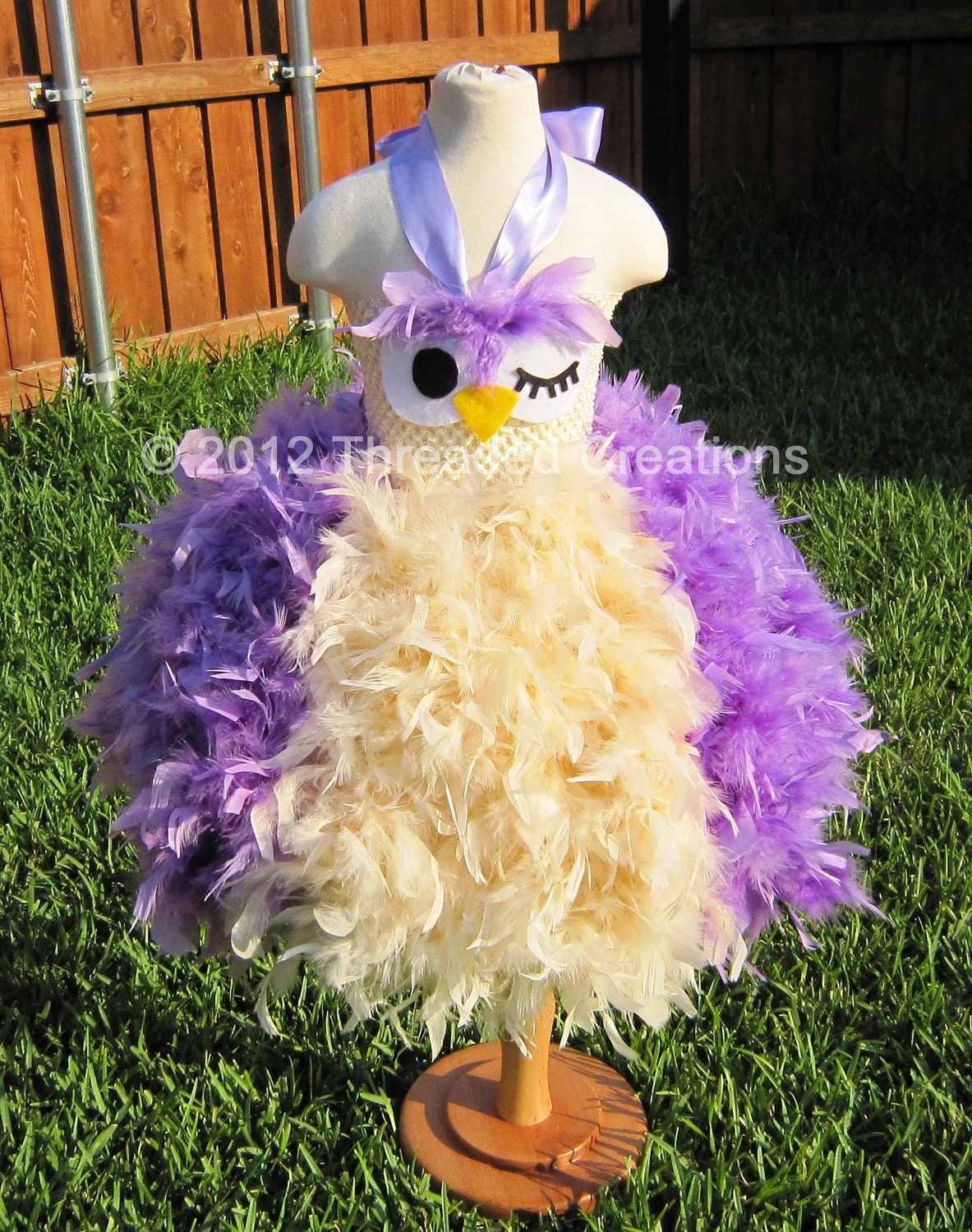 Feather Dress -  Feather Tutu Dress - Owl Tutu Dress - Owl Costume