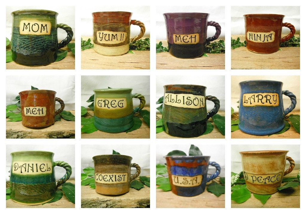 Straight Custom Name Jumbo Coffee Mug-Personalized Choose your color