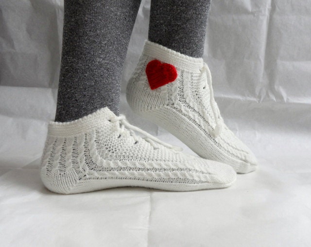 Of White Slipper Socks, Lacing Slippers for Women, Gift for mom