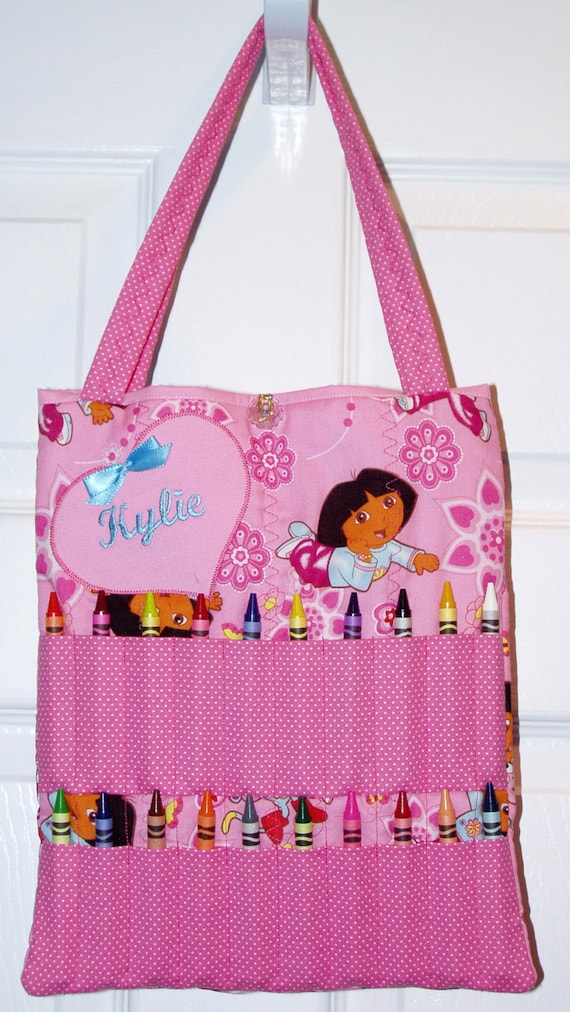 Personalized Dora The Explorer Coloring Bag Great Gift Idea