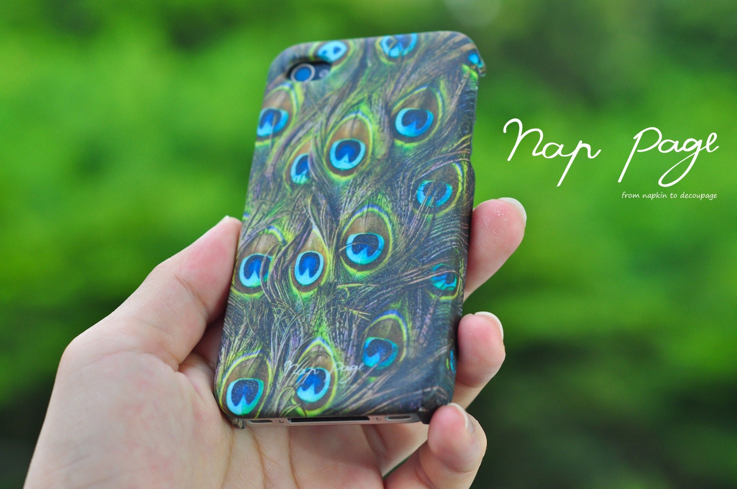 Apple iphone case for iphone iphone 5 iphone 4 iphone 4s iPhone 3Gs : Peacock feather pattern