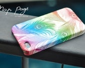Apple iphone case for iphone iphone 5 iphone 4 iphone 4s iPhone 3Gs : Rainbow peacock feather