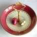 RESERVED FOR BETH Stylish jewelry stand, wedding place holder / wedding favor, mini cake stand: upcycled New Chelsea china, a lovely gift