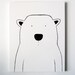 Modern Kids and Nursery Polar Bear Art Original Painting - 16" x 20" on regular 3/4" depth canvas - The Polar Bear