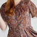 60s Dress / Mad Men / Office Fashion / Cappuccino Black Orange Abstract Print / Dress Jacket Separates / by Shelton Strollers