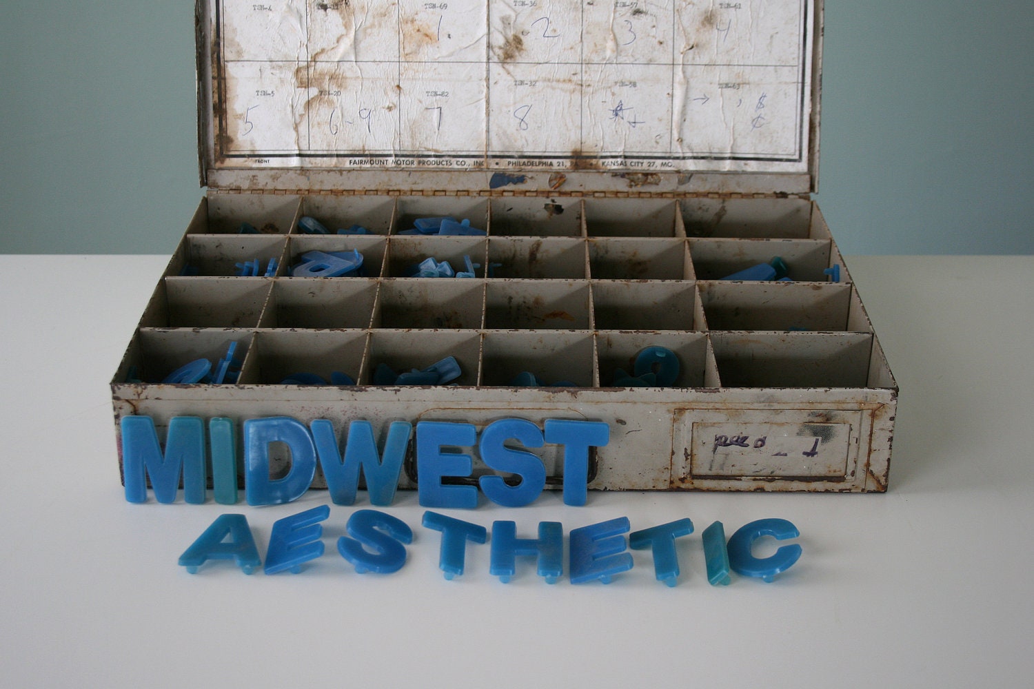 Marquee Letters in Blue