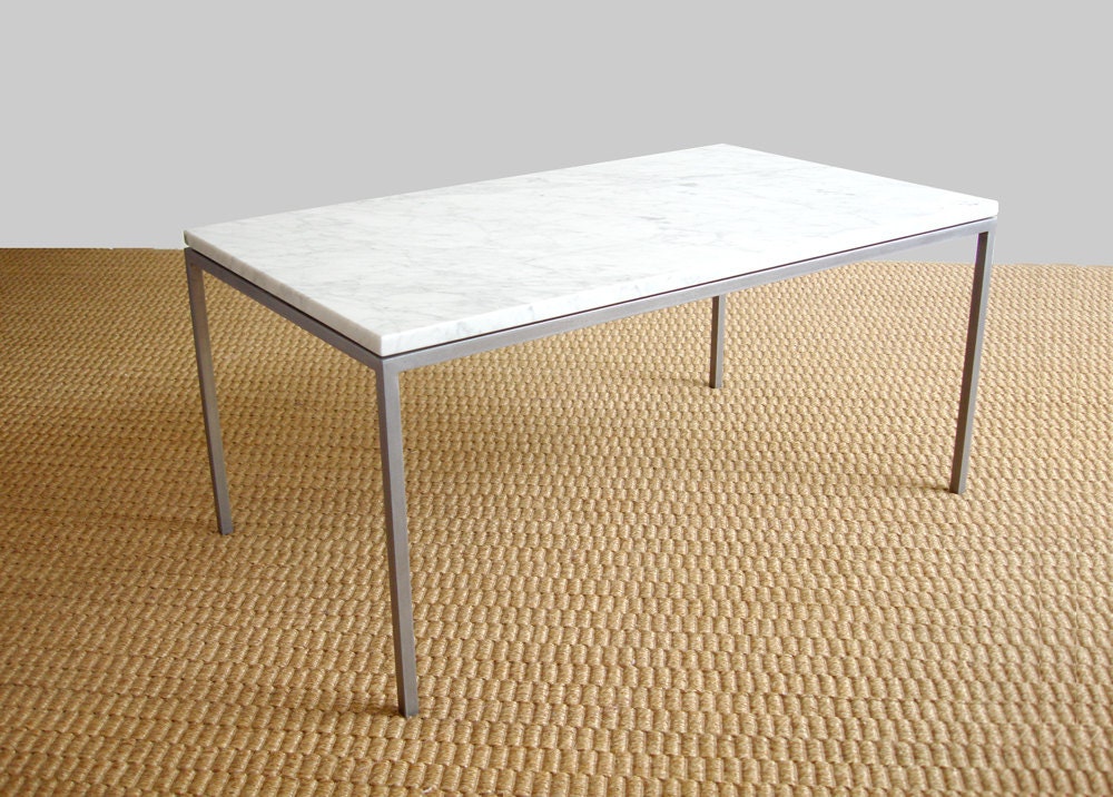 Carrera Marble Topped Modernist Coffee Table