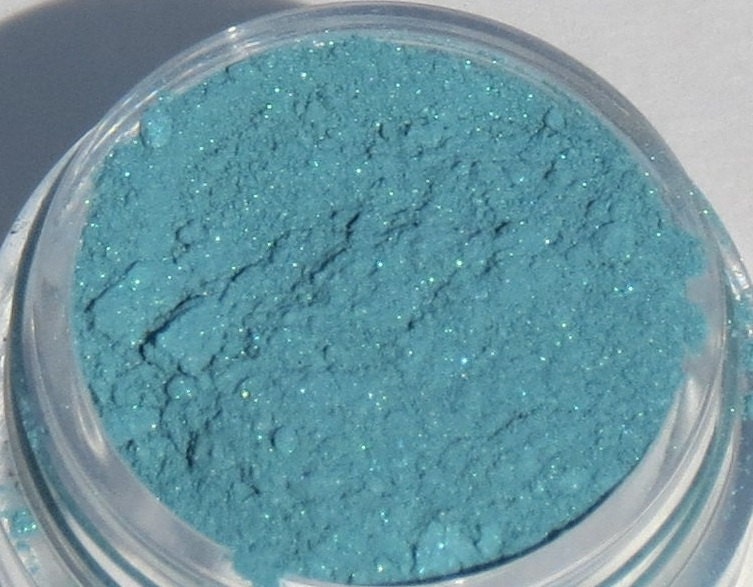 SALE Light turquoise eye shadow or highlighter mineral make up VEGAN