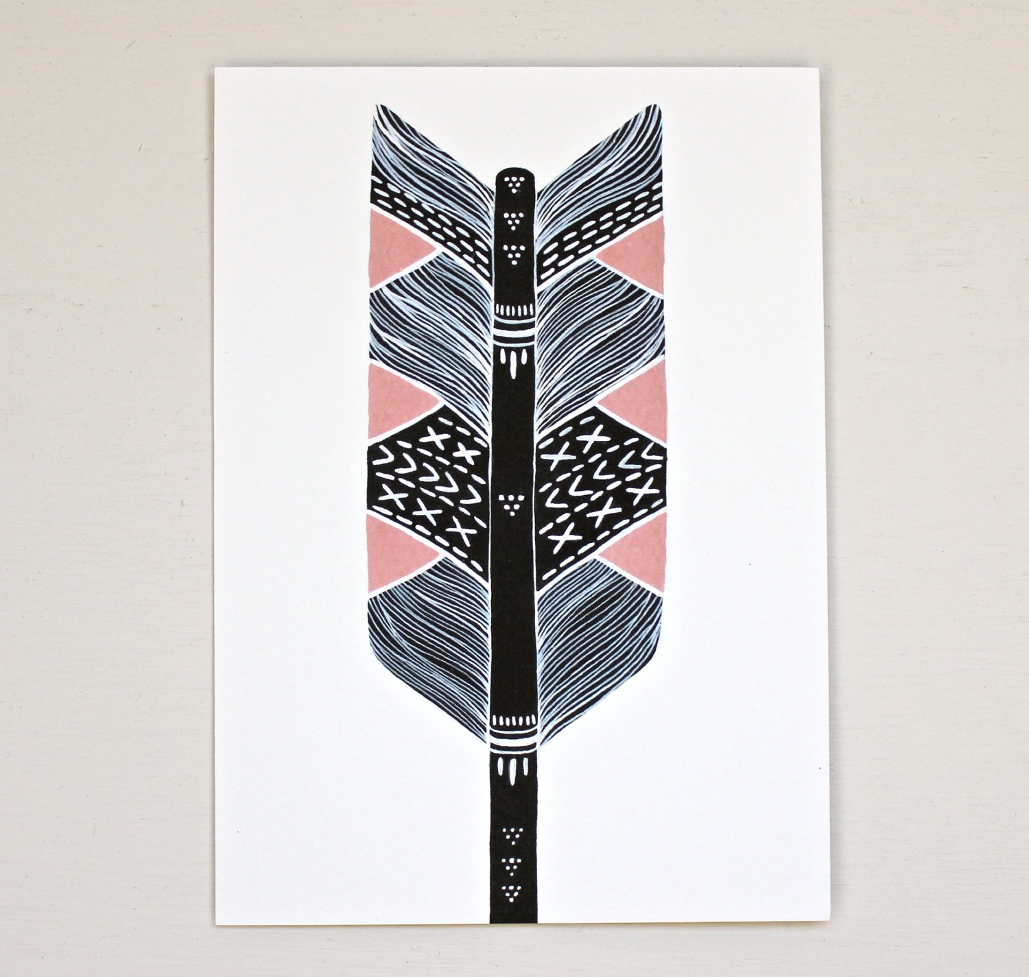 Arrow Painting - Bow and Arrow Art - Large Archival Print - 11x14 Mother's Arrow